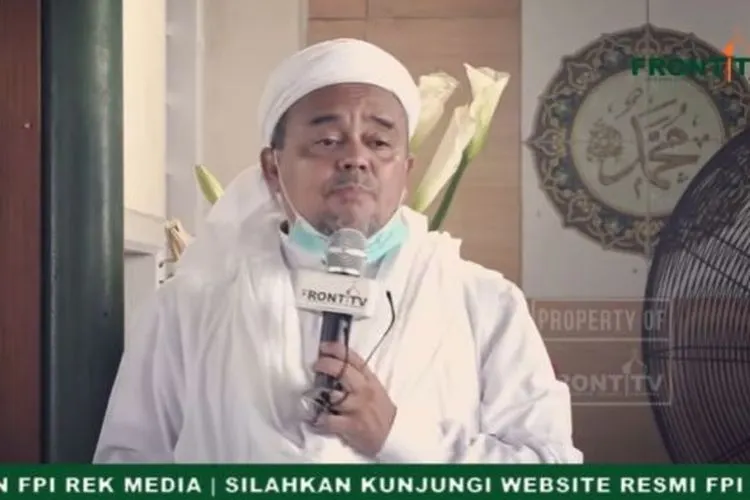 Pentolan FPI, Rizieq Shihab saat pulang ke Indonesia/ Front TV