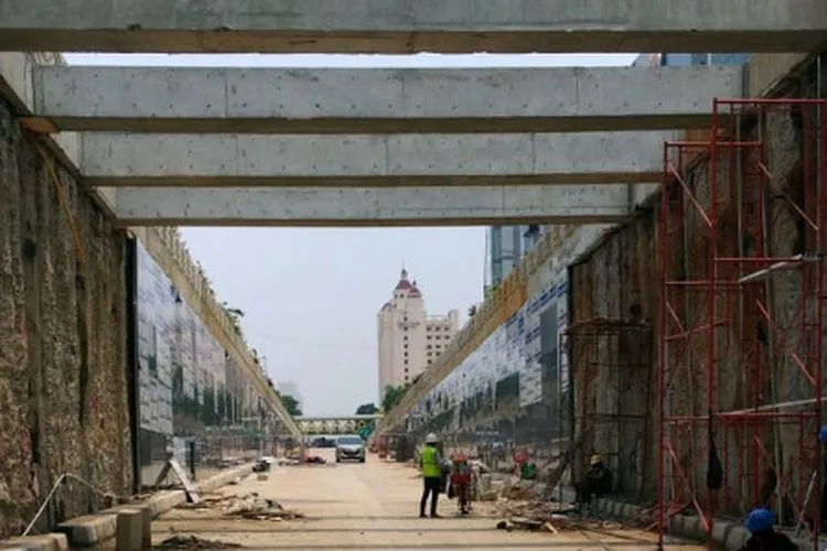 proses pembangunan Underpass Senen Extention / beritajakarta.id