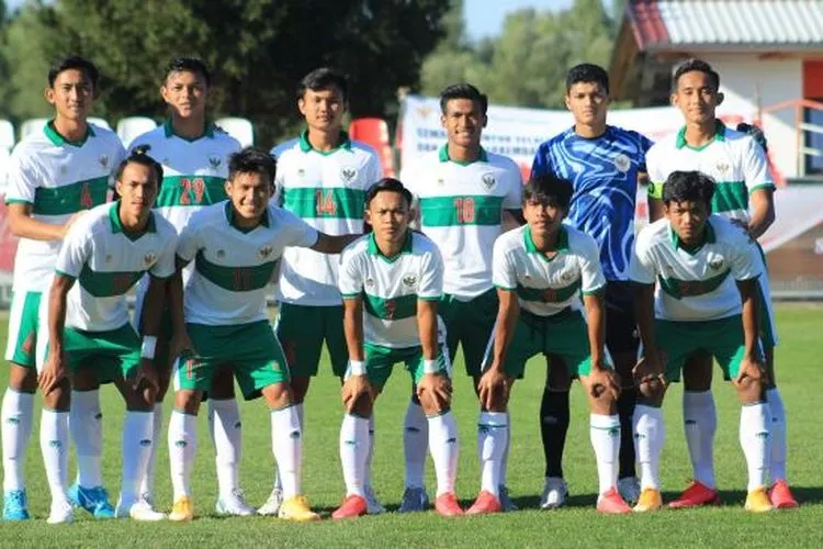 Skuad Timnas Indonesia U-19 saat melakoni pertandingan uji coba melawan Kroasia, Selasa (8/9/2020). (PSSI).