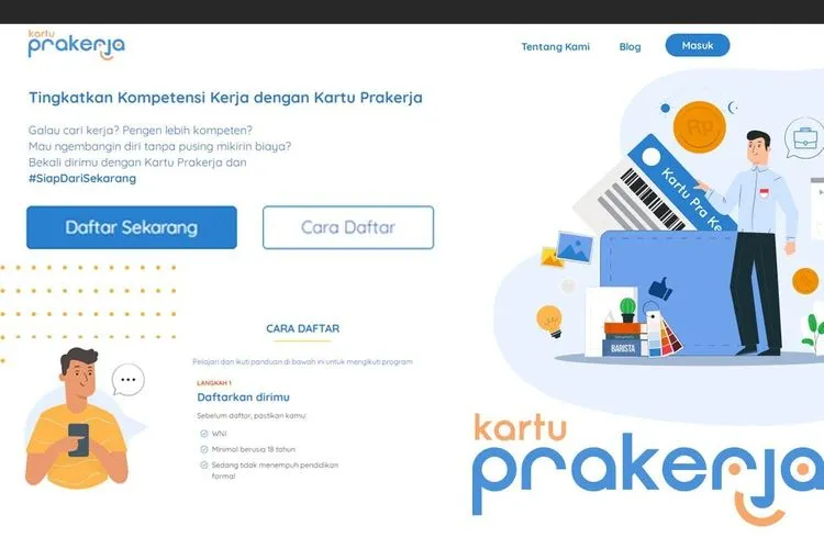 Ilustrasi pendaftaran kartu prakerja (dok)