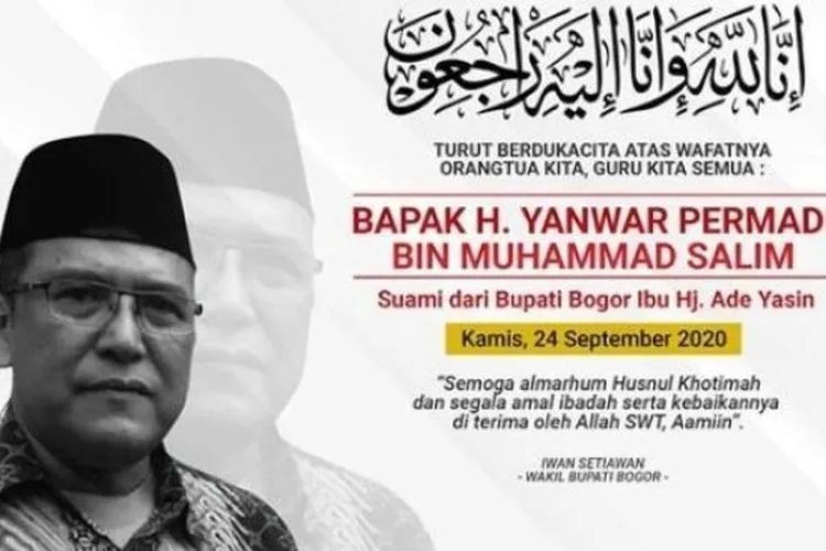 Suami Bupati Bogor Ade Yasin meninggal dunia. (Ayobandung.com)