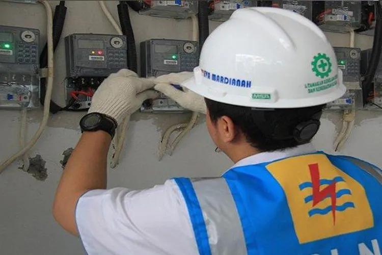 [Ilustrasi] Petugas PLN melakukan pemeriksaan meretan listrik. (PLN)