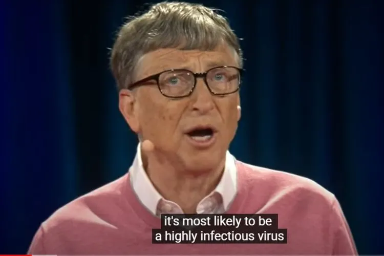 Bill Gates ketika menjadi pembicara di Ted Talk dengan judul The Next Outbreak? We're not ready pada 2015/youtube Ted Talk