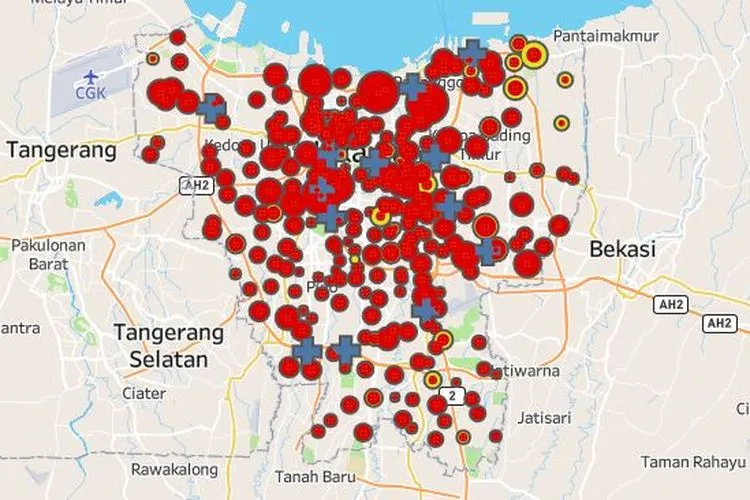 Peta kasus COVID-19 di DKI Jakarta (corona.jakarta.go.id)
