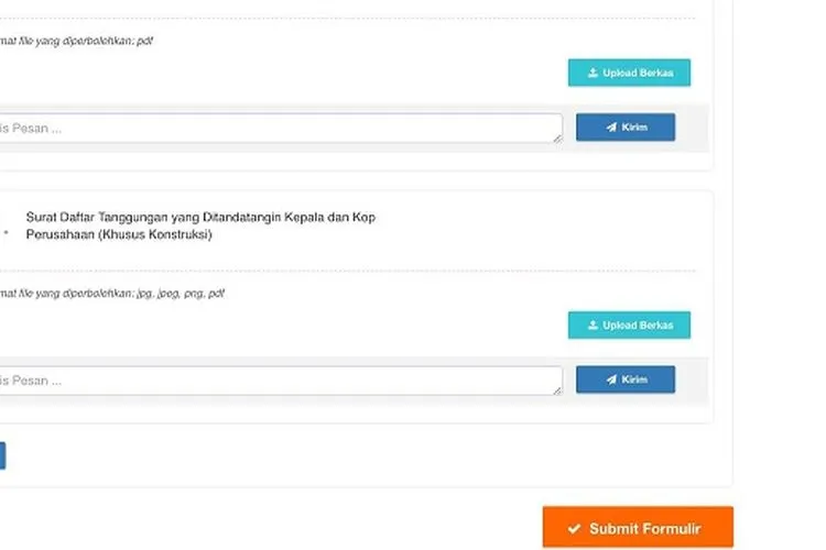 Salah satu persyaratan SIKM yang harus dilengkapi pemohon dari sektor konstruksi