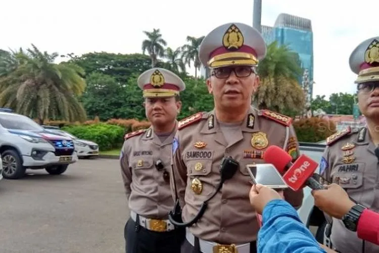 Direktur Lalu Lintas Polda Metro Jaya Kombes Sambodo Purnomo Yogo. (Suara.com/Arga).