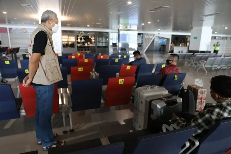 Suasana Bandara Internasional Ahmad Yani Semarang, Sabtu (16/5/2020). (dok)