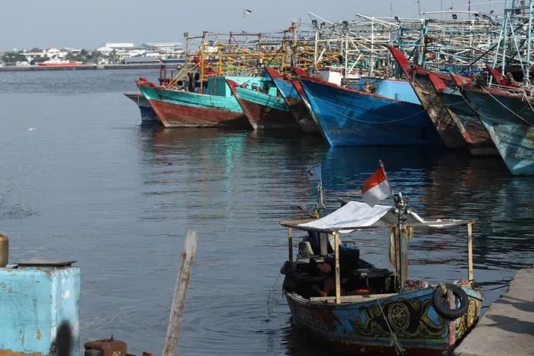 Sebagai ilustrasi, nelayan beraktifitas di perahu nelayan saat bersandar di Pelabuhan Muara Angke, Jakarta, Kamis (27/12). [Suara.com/Muhaimin A Untung]