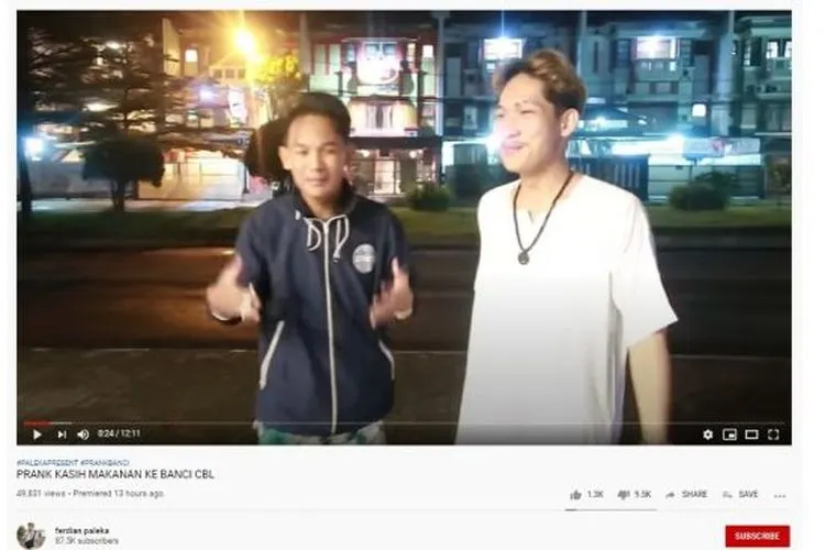 Tankapan layar prank sembako berisi sampah busuk Ferdian Paleka (youtube)