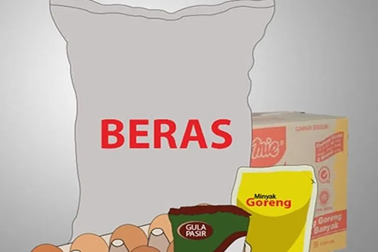 Ilustrasi bantuan kebutuhan pokok