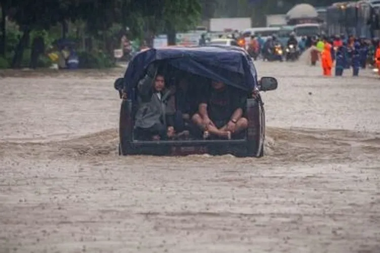 Ilustrasi banjir di Jakarta