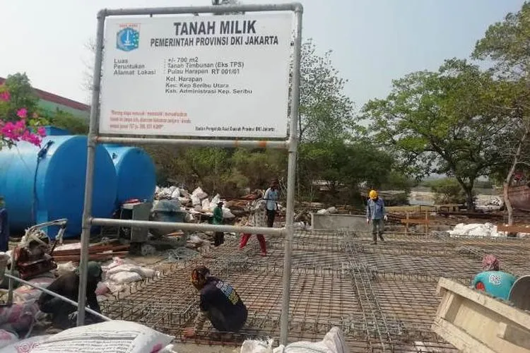Proses pembangunan IPAL komunal di Pulau Harapan/pulauseribu.jakarta.go.id