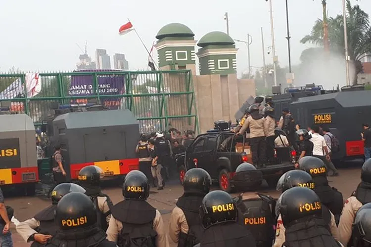 Situasi di depan gedung DPR/MPR, Senayan, Jakarta Pusat, Selasa (29/9/2019)/Ayojakarta.com