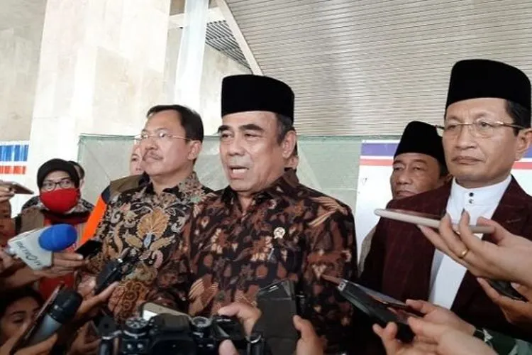 Menteri Agama Fachrul Razi di Masjid Istiqlal Jakarta. (Suara.com/Ummi HS).