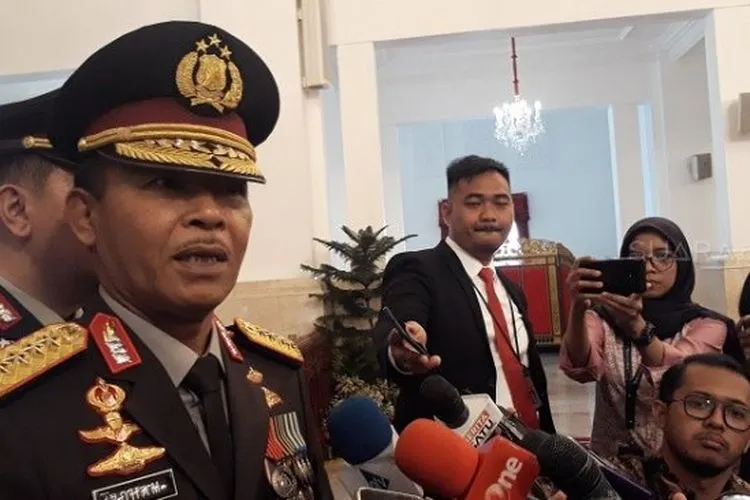Jenderal Idham Azis seusai resmi dilantik menjabat Kapolri. (Suara.com/Ummi HS).