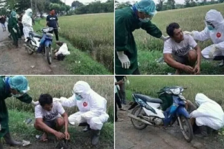 Pemuda dikira kena corona ternyata lagi ambyar (Twitter).