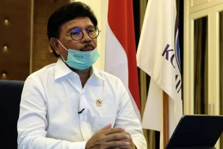 Menkominfo Johnny Plate meluncurkan aplikasi Tracetogether di Jakarta, Kamis (26/3/2020). [Dok Kominfo]