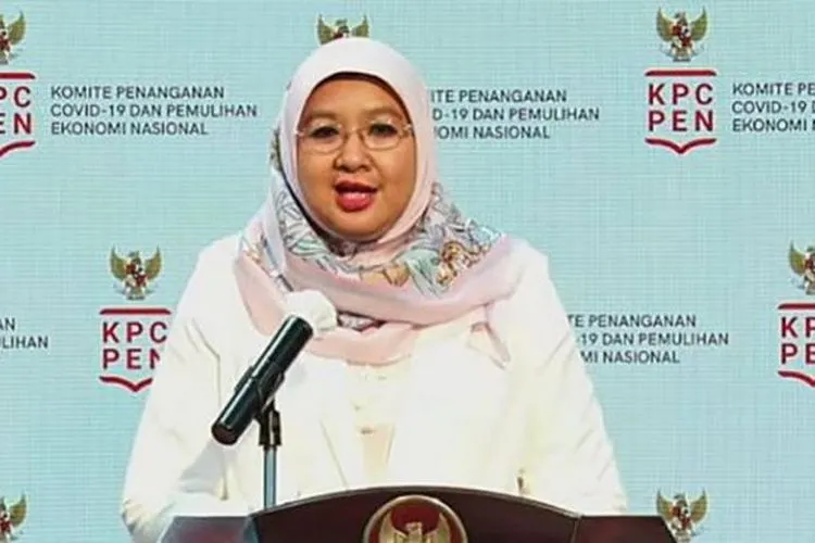 Juru Bicara Pemerintah untuk Vaksinasi Covid-19 dr Siti Nadia Tarmizi dalam konferensi pers virtual di Jakarta, Jumat (21/1/2021). [Tangkapan layar Youtube Sekretariat Presiden]