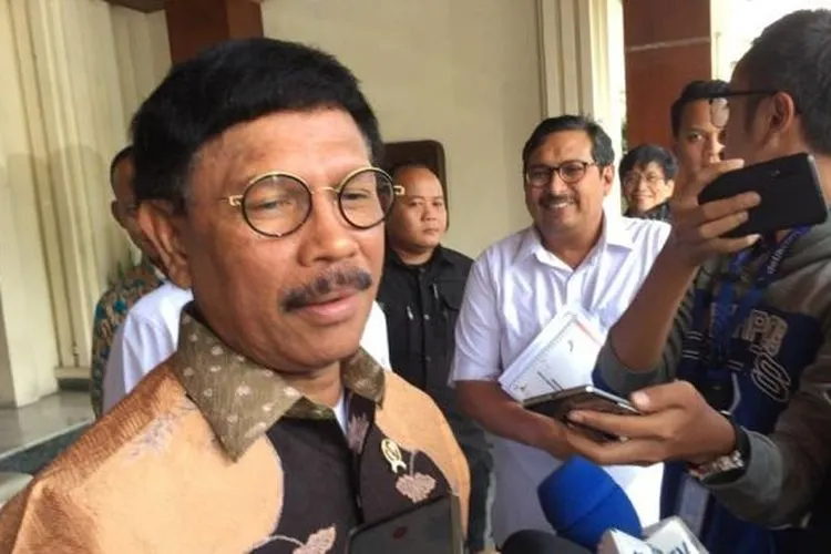 Menkominfo Johnny G Plate. [Suara.com/Ria Rizki]