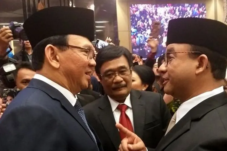 Basuki Tjahaja Purnama, Djarot Saiful Hidayat, dan Anies Baswedan/Merdekacom