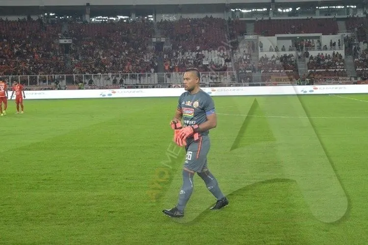 Penjaga gawang Persija Jakarta, Andritany Ardhiyasa. (Ayojakarta.com/Hendy Dinata)