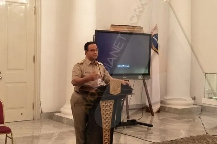 Anies Baswedan menyampaikan hasil pencapaian selama dua tahun menjabat sebagai Gubernur DKI Jakarta/Ayojakarta.com