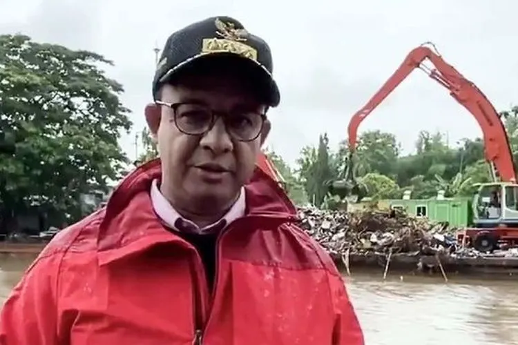 Gubernur DKI Jakarta Anies Baswedan pantau banjir Jakarta (Twitter/@aniesbaswedan)