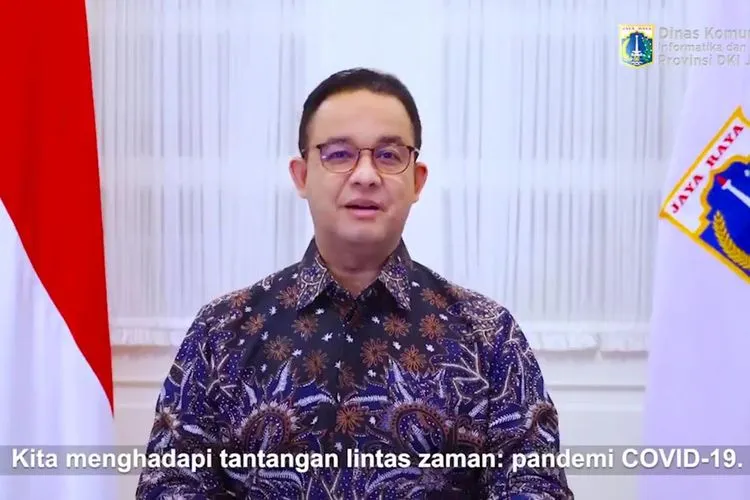 Gubernur DKI Jakarta Anies Baswedan menyampaikan Selamat Tahun Baru 2021/dok: Twitter @aniesbaswedan