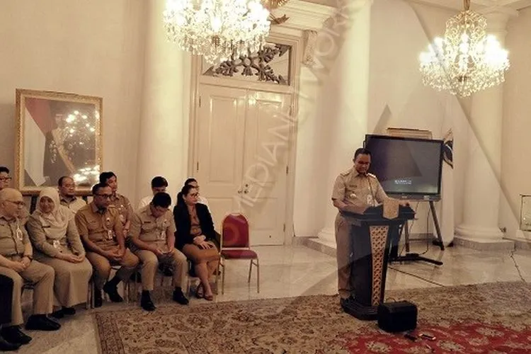 Gubernur DKI Jakarta, Anies Baswedan menyampaikan hasil pencapaian selama dua tahun menjabat sebagai gubernur/Ayojakarta.com