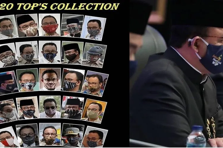 Koleksi masker Gubernur DKI Jakarta Anies Baswedan/facebook Anies Baswedan