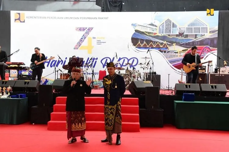 Menteri PUPR Basuki Hadimuljono dalam Peringatan Hari Bakti PU ke-74 (Humas PUPR)