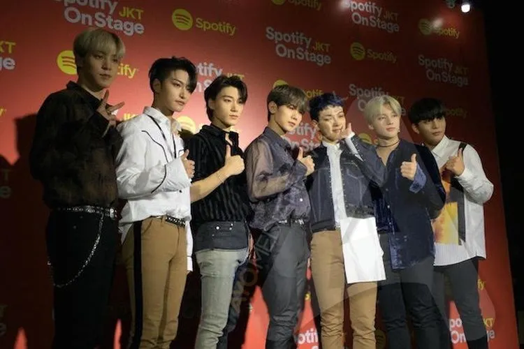 Ateez saat sesi media Spotify on Stage JKT 2019/Ayojakarta.com