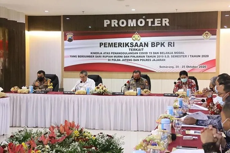 BPK RI mengaudit Polda Jateng untuk penggunaan dana penangangan Covid-19. (dok Polda Jateng)