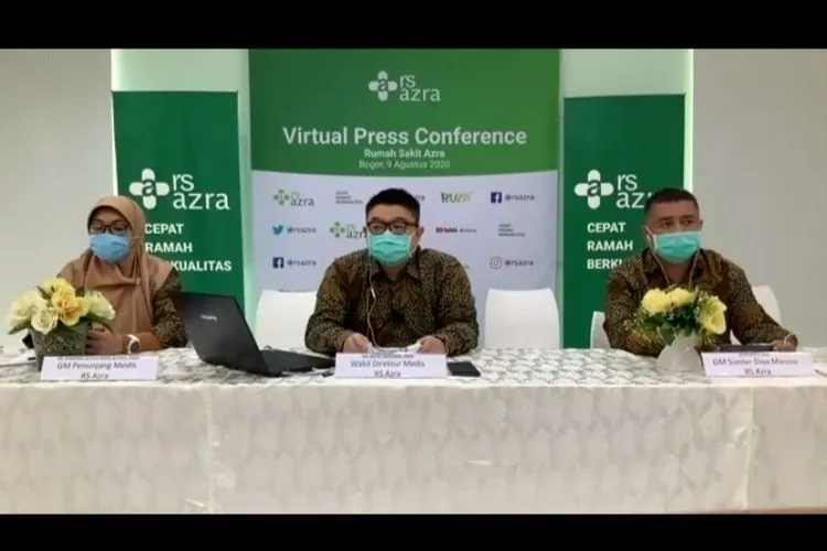 Konfrensi pers virtual RS Azra/ Husnul Khatimah