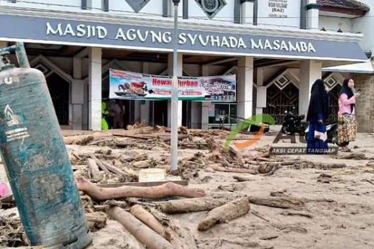 Banjir bandang yang merendam beberapa kecamatan di Luwu Utara, Sulsel, (Foto Dok. ACT).