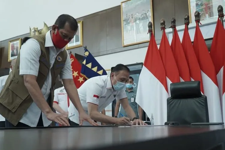 BNPB memberi lampu hijau bergulirnya kompetisi Liga 1, Liga 2, dan IBL dengan protokol kesehatan yang ketat. (dok PSSI)