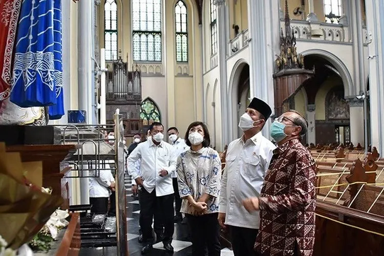 Kepala BNPT Komjen Pol Boy Rafli Amar beserta jajaran mengunjungi Keuskupan Agung Jakarta di Gereja Katedral, Sawah Besar, Jakarta Pusat/dok: bnpt.go.id
