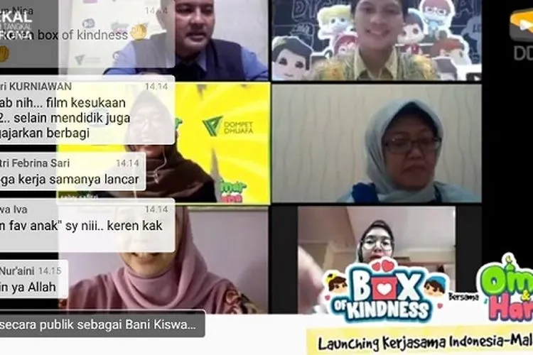 Peluncuran “Box of Kindness” atas kerja sama Omar & Hana dengan Dompet Dhuafa di Ramadan .