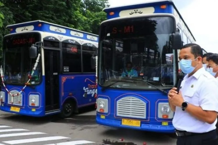 Pemerintah Kota (Pemkot) Tangerang melaunching Bus Rapid Transit (BRT) Kota Tangerang koridor 4 dengan jumlah 9 unit bus yang dioperasionalkan. (Foto: via Bantennews.co.id)