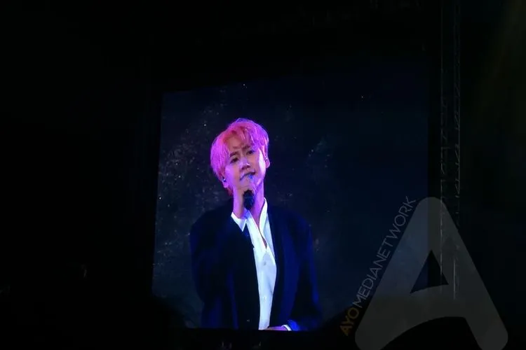 Kyuhyun tampil perdana di Indonesia usai menjalani wajib milier selama pada awal tahun 2019. (Istihanah Soejoethi/Ayojakarta.com)).