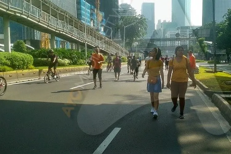 Suasana kegiatan Car Free Day di Jakarta Pusat, Minggu (8/3/2020) (Ayojakarta.com/Hendy Dinata)