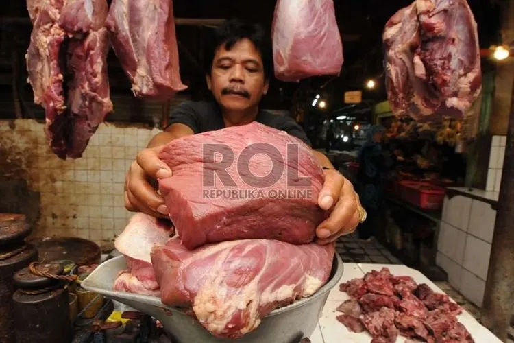 Harga Menggila, Pedagang Mogok, Daging Sapi Langka di Jakarta!/republika/aditya pradana putra