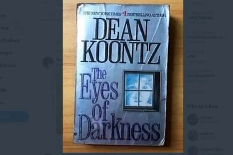 Buku fiksi The Eyes of Darkness karya Dean Koontz yang diklaim meramal adanya virus corona Covid-19. [Twitter]