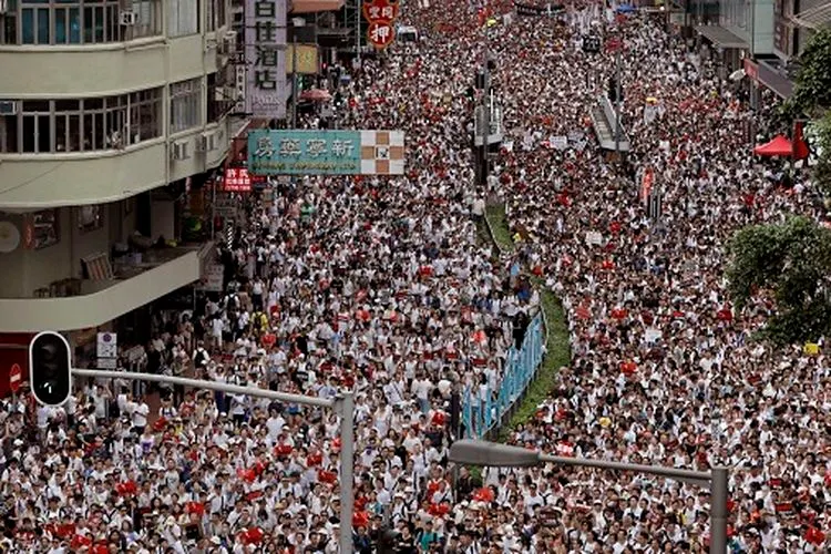 Demonstrasi di Hong Kong/AP