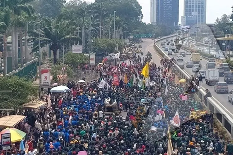 Demonstrasi mahasiswa di Jakarta/Ayojakarta.com