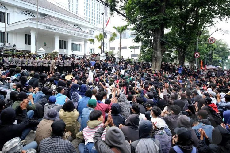 Demonstrasi mahasiswa di depan Gedung DPRD Jawa Barat/Ayo Media Network