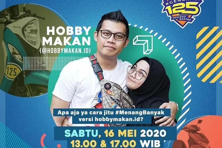 Bang Evan & Ka Tiwi dari @hobbymakan.id meramailan Digital Festival Generasi125.
