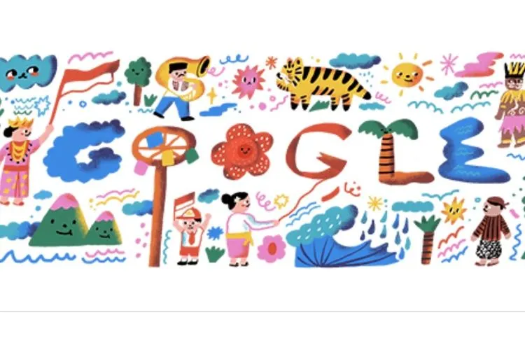 Google Doodle merayakan HUT RI yang ke -75/ dok