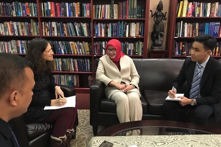Dirjen PAS Sri Puguh Budi Utami saat bertemu Humanitarian Affairs Adviser ICRC New York, Agnes Coutou/Istimewa