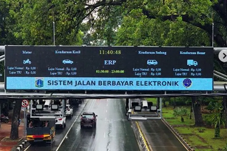 ERP di Jalan Medan Merdeka Barat, Jakarta Pusat. (Kompas.com)